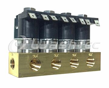 SOLENOID VALVE NC 1/4" 24VAC 4BAY GINSAN